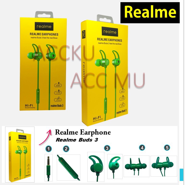 HANDSFREE REALME BUDS 3 RMA-155 EARPHONE REALME BUDS 3 ORIGINAL