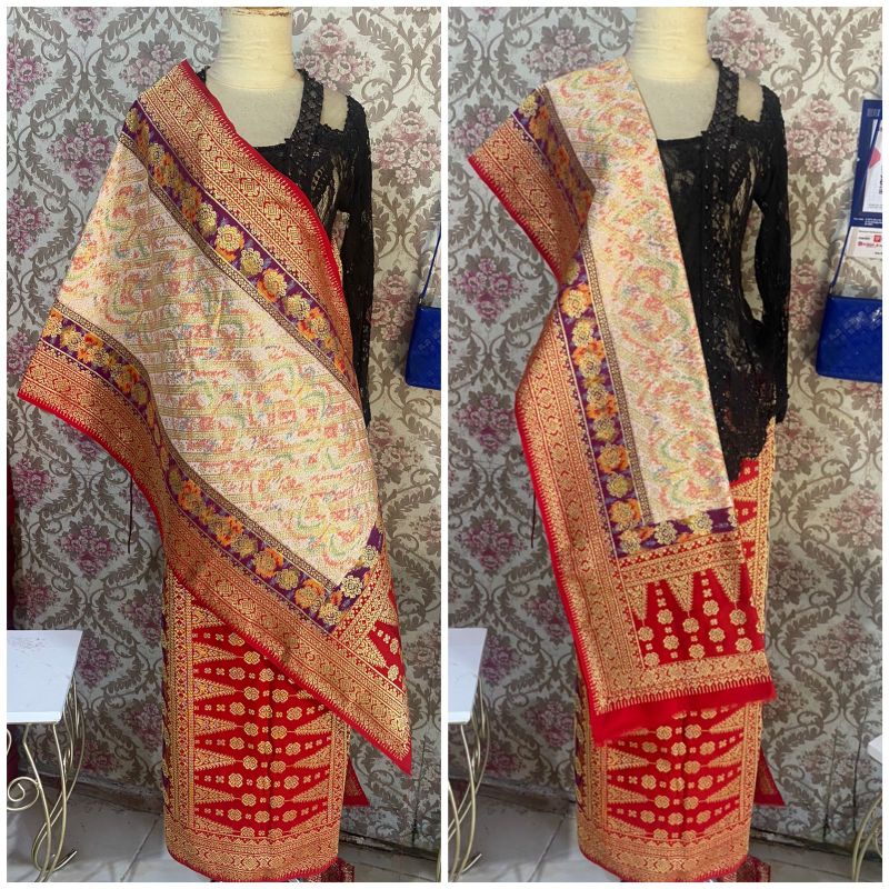 Songket Palembang Mewah 3 Negeri Ori Full Limar