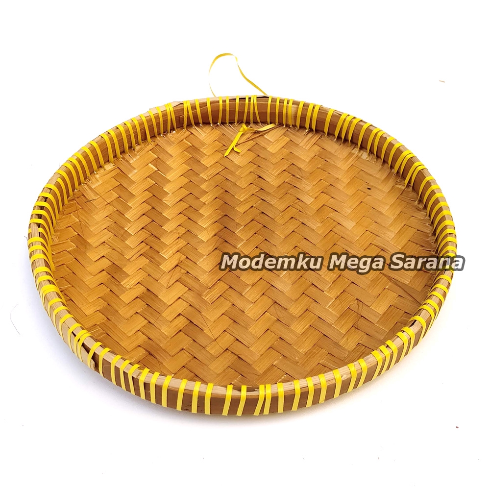 Tampah Bambu Diameter 25cm | Tambir Piring Bambu Nampan Nampah