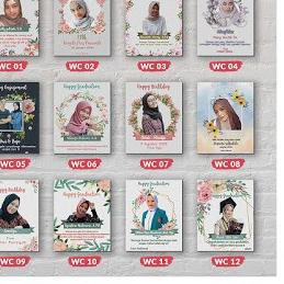 HOT SALE KODE-234 Hadiah Pacar, Sahabat, Teman Ucapan Ulang Tahun, Wisuda, Pernikahan Watercolor+