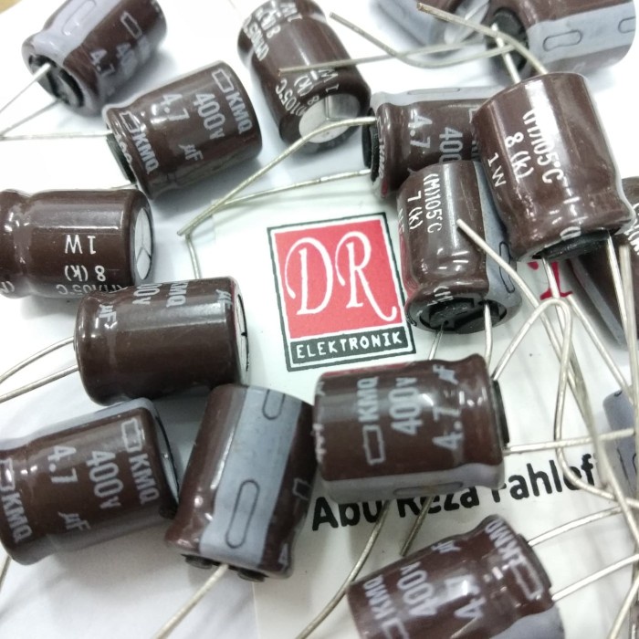 Capasitor Kapasitor Elco 4,7uf 400v 4,7 4.7 uf mikro 400 volt 400volt KMS27