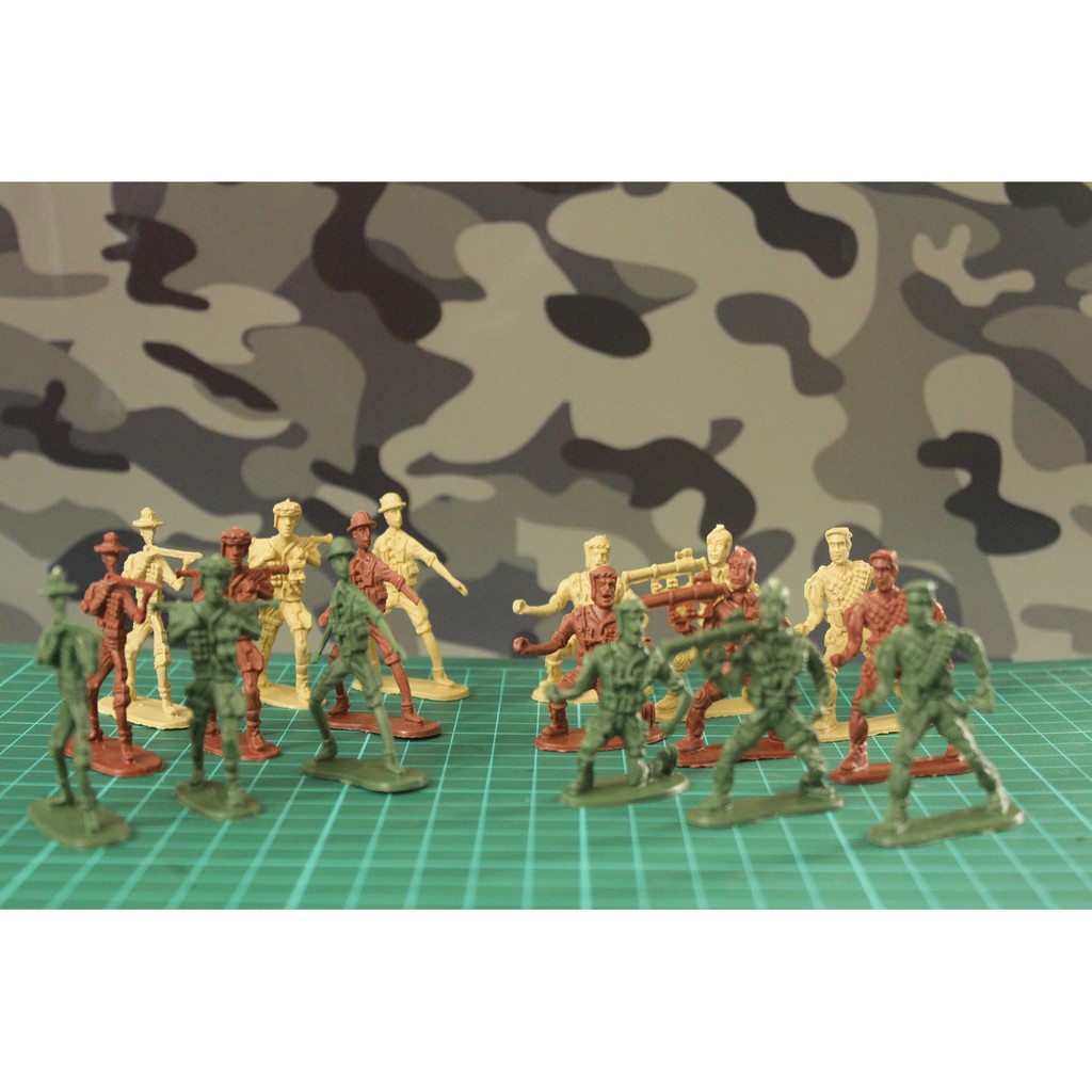 FIGURE ORANG TENTARA PERANG BUNKER MILITER - MINIATUR DIORAMA MAKET