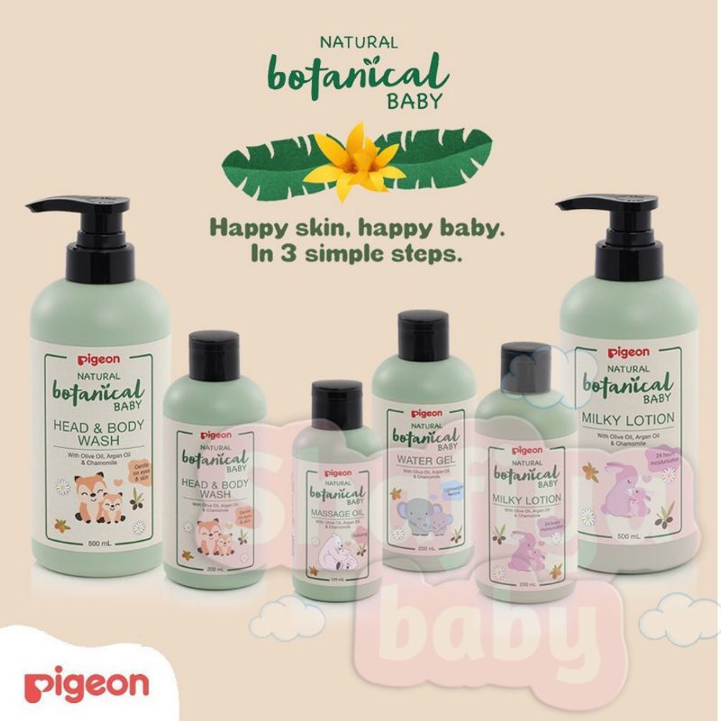 Pigeon Botanical Body Wash / Shampoo / Massage Oil / Water Gel Lotion-