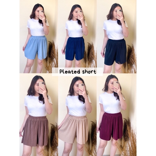 Pleated Short Pants / Celana Pendek Plisket Premium / Celana Pendek Santai