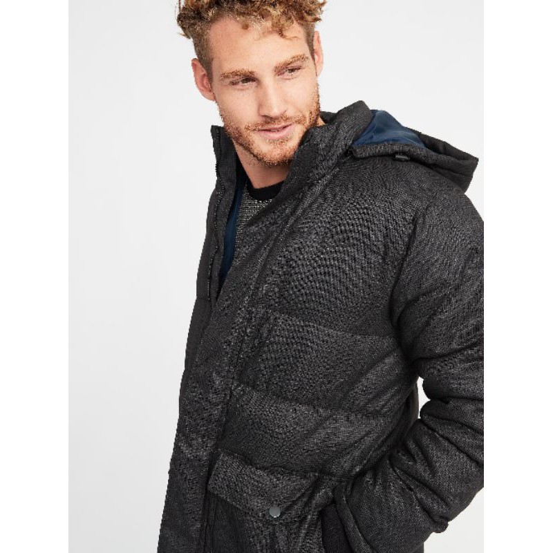 Jaket Pria Old Navy Puffer Heritage Jacket - Detachable Hood Original