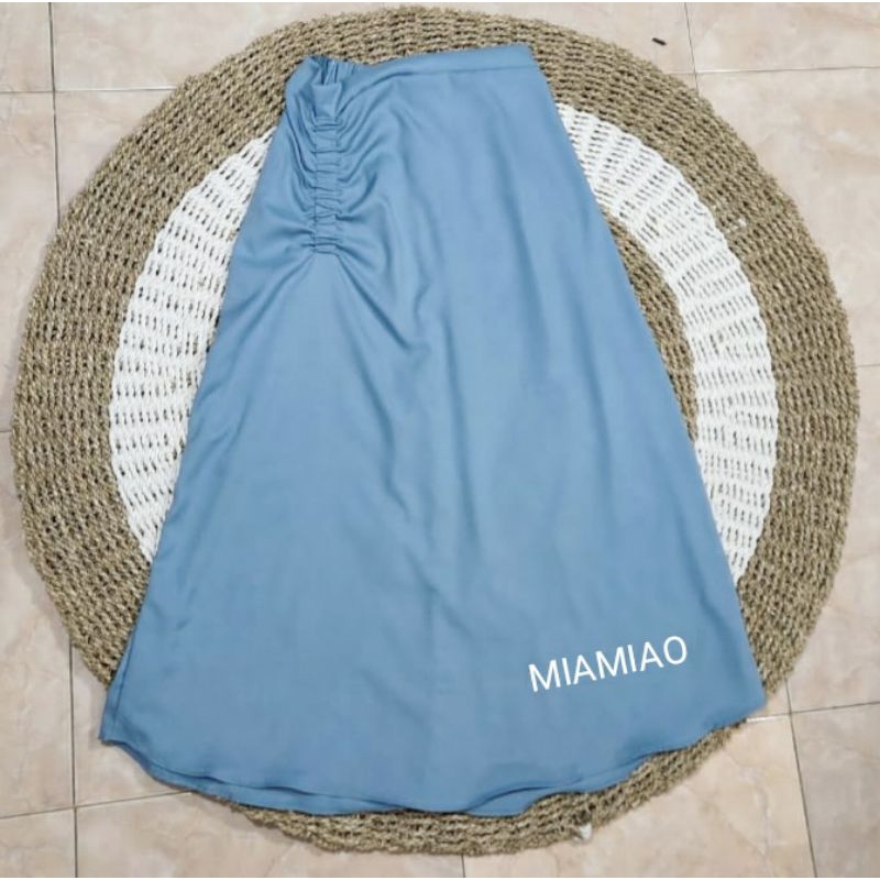 SKIRT SHAKILA A-LINE/ROK SERUT SHAKILA PREMIUM.Flare A-line.korean stlye. pakaian wanita fashion modis terupdate-ROK SERUT BLUE