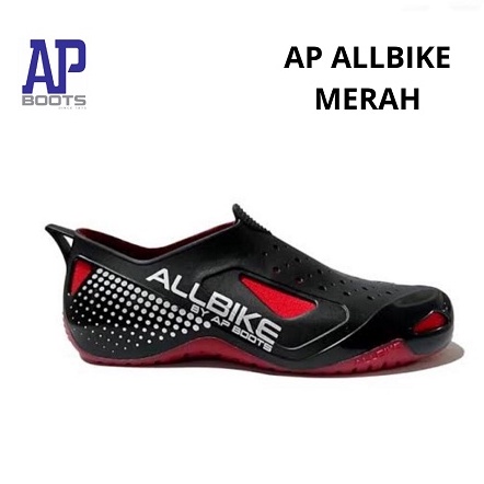 BISA COD - AP Boots All Bike Merah - Sepatu Berkendara Full Karet Tanpa Lem dan Tanpa Jahitan Size 39 - 43 - FANZ STORE