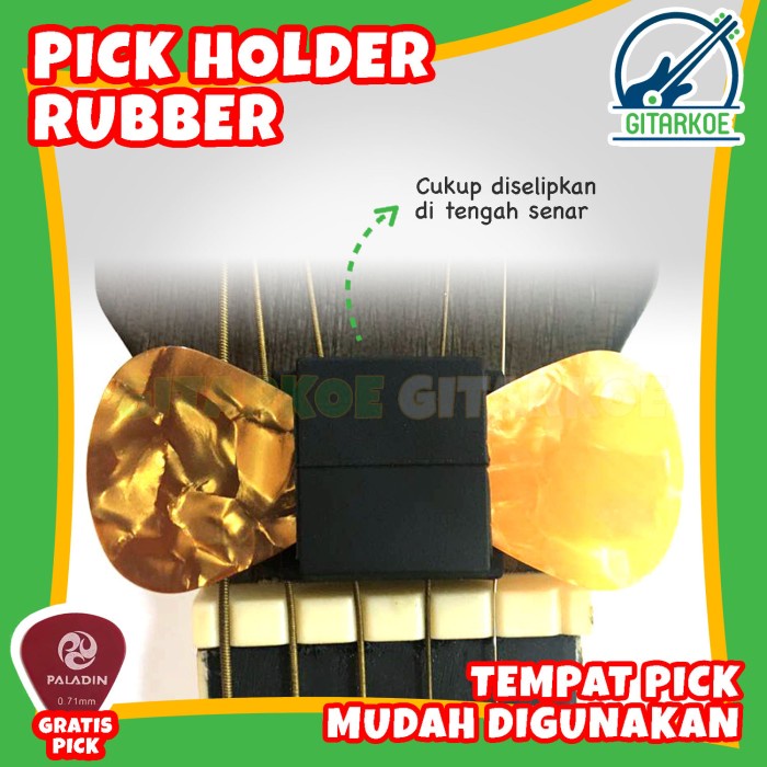 Pick Holder Tempat Simpan Pick Praktis Bahan Rubber Kualitas Terbaik