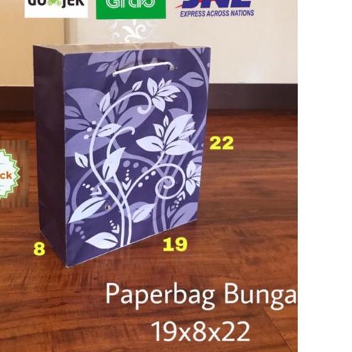 

▼ Paperbag Bunga 19x8x22 Tas Kertas Paper Bag Shopping Bag Goodie Bag Tas Belanja ✫