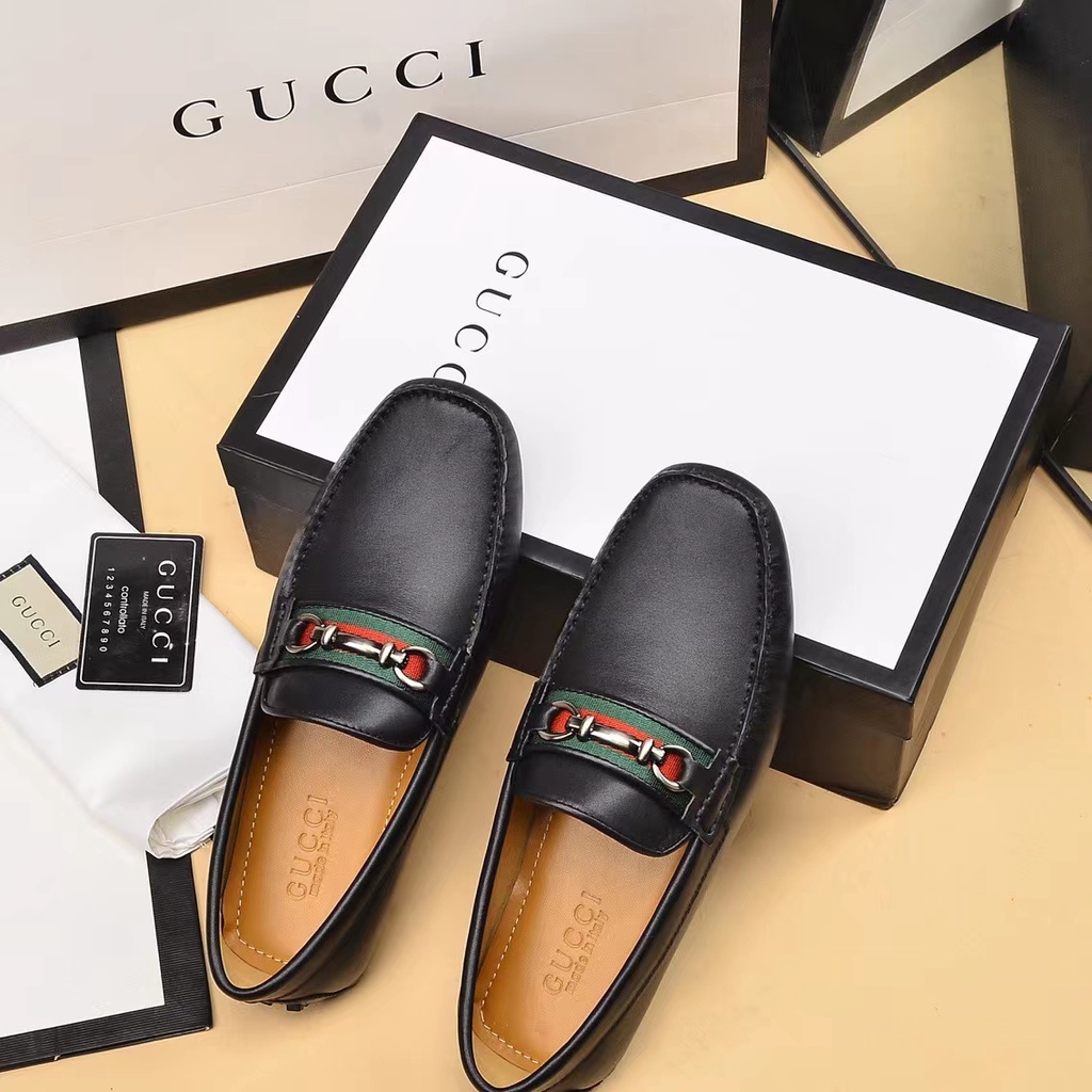 Original 2022 New (with box) Gucci classic leather beanie shoes