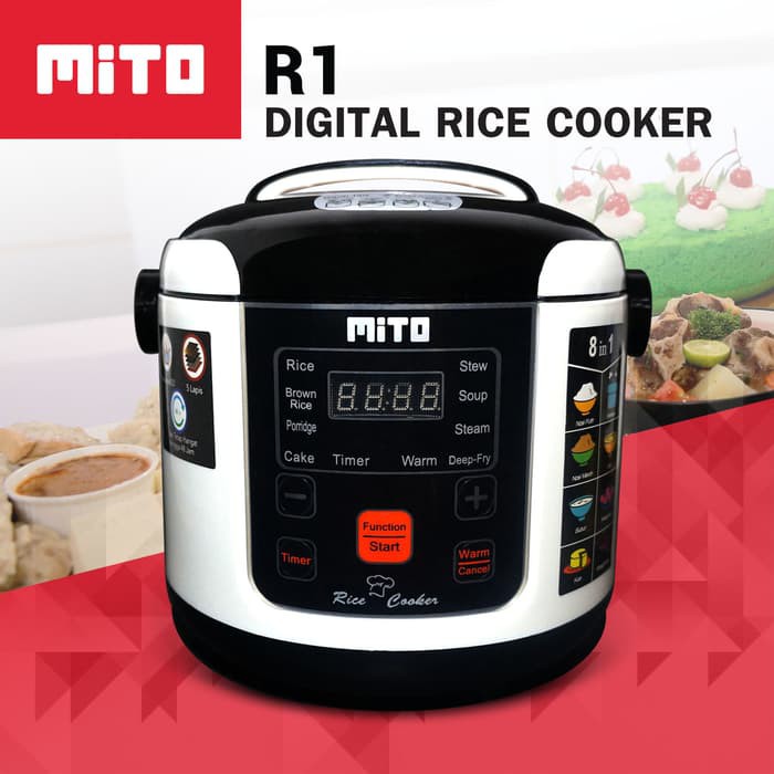 Mito R1 Digital Rice Cooker 1L - Black