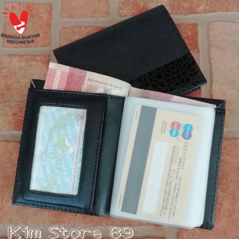 New Arrival - Dompet Kartu Nama CardHolder Pria Wanita kombinasi LIST CROCO