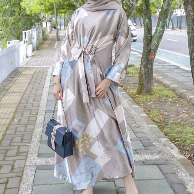 Maya Dress Blue New Ria Miranda Aksara XL (No PriceTag)