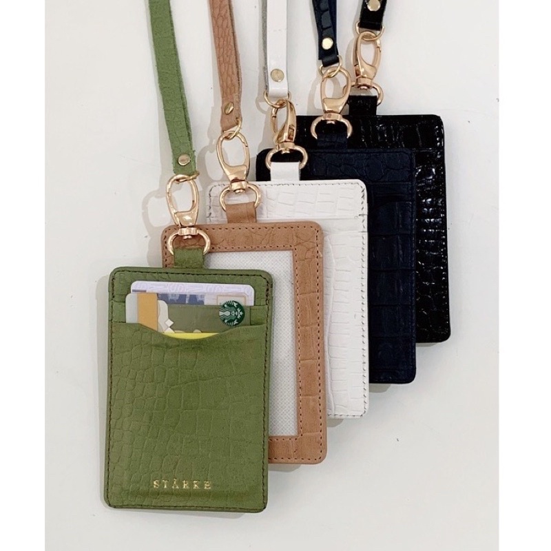

Starke Leather Name Tag ID Card Holder Kulit Lanyard Kulit Asli Fury Chital