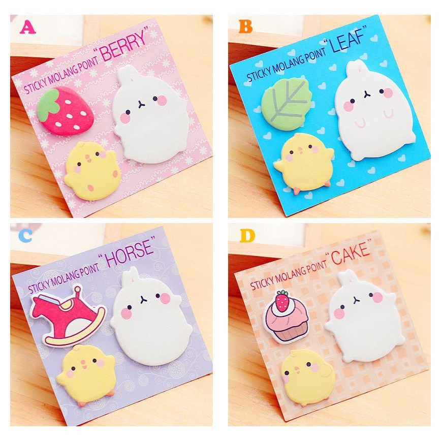 

[O.S.M] STICKY NOTE MOLANG - POST IT LUCU MOLANG 3 in 1 - TEMPELAN KERTAS NOTE