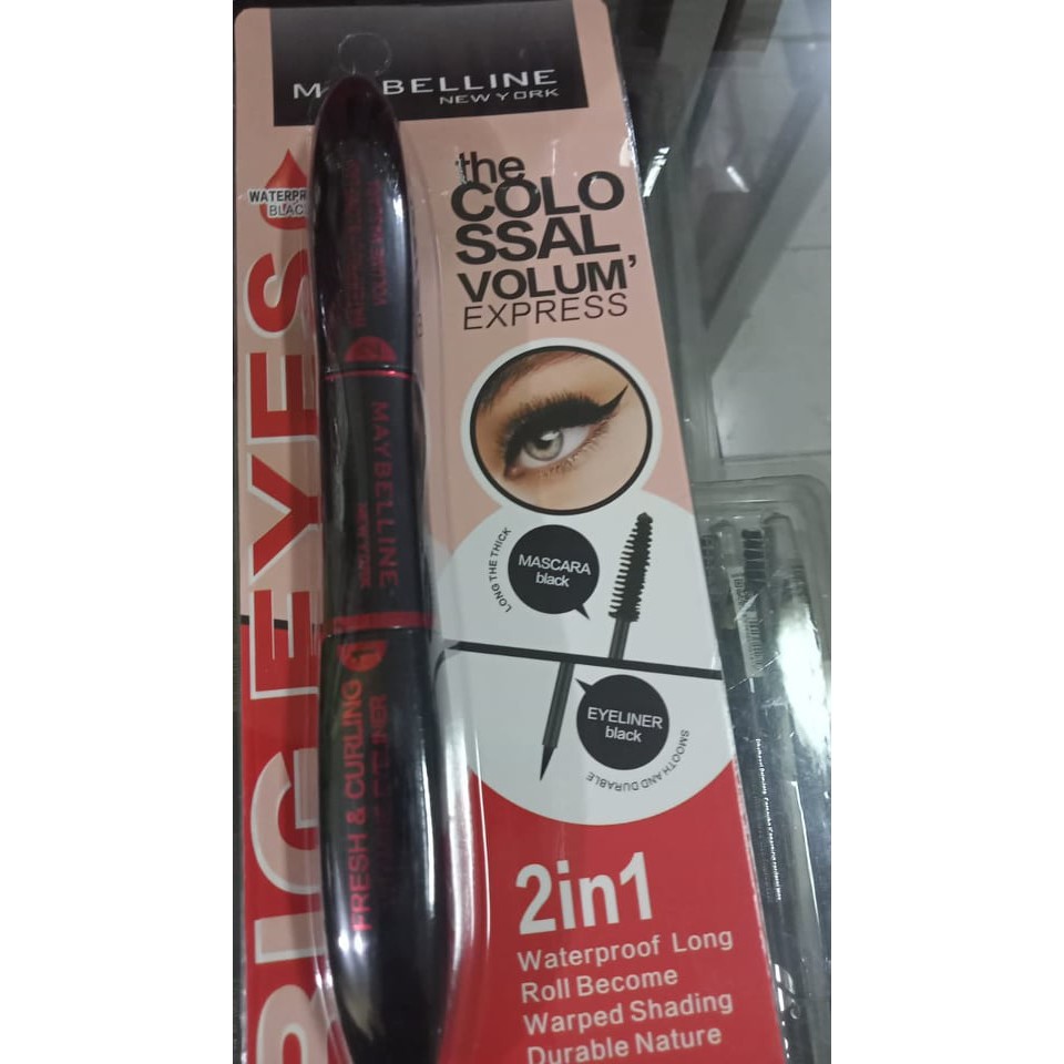 Mascara Eyeliner 2in1 - Maskara + Eyeliner Double Extention 2 in 1