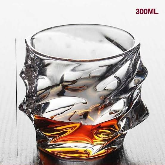 Mug Cangkir Gelas Desain Unik Bentuk Lekuk Bahan Kaca Borosilicate Premium Kapasitas 300ML Gelas Min