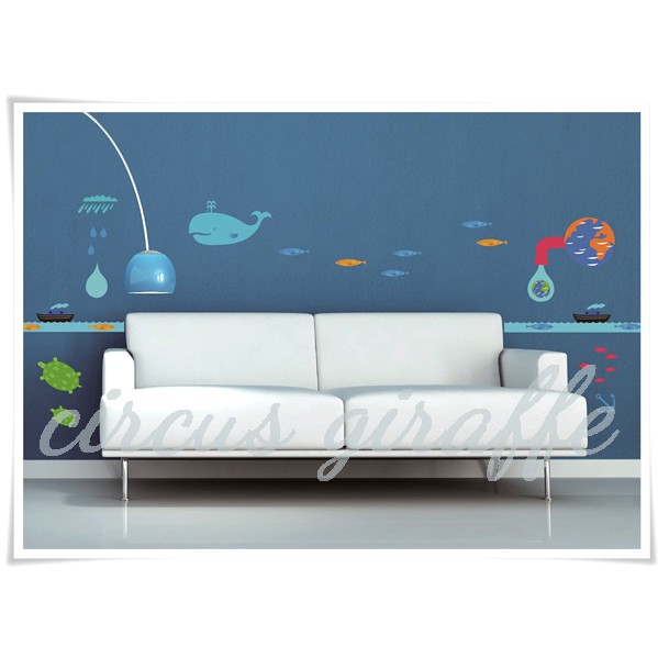 Sticker Dinding / Wall Sticker Excellent-Water Cycle