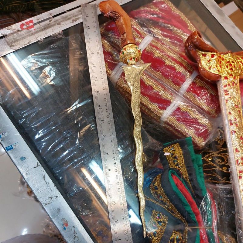 Keris Pengantin full dalam kuningan imitasi