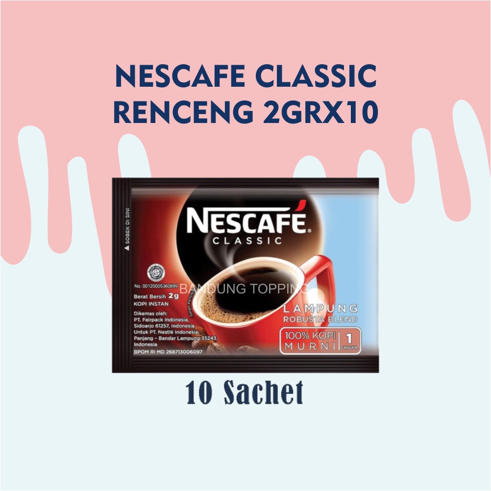 Nescafe coffee clasic saset 2gr 10pcs