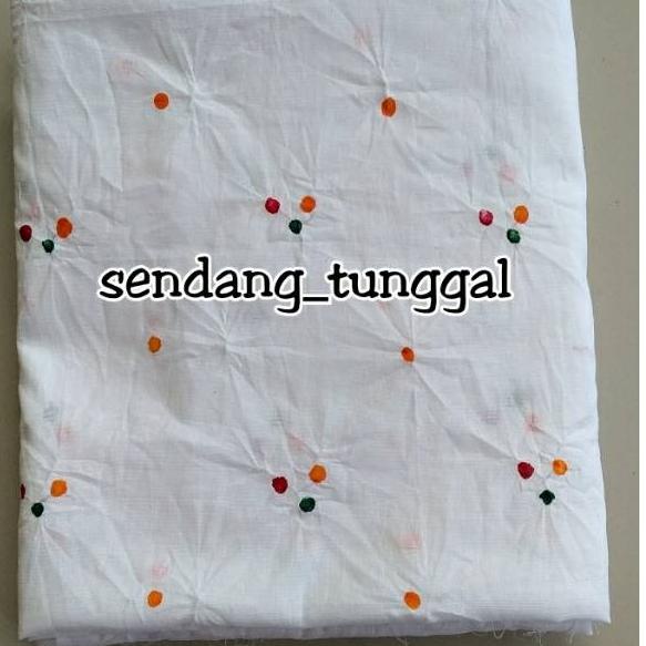 Dijamin Miring harga.. Jumputan Solo Handmade Warna Putih