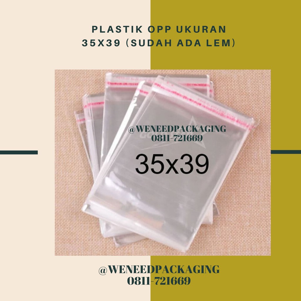 

Plastik OPP 35x39 Plastik Bening Pakaian Lem Kaos Jaket Seal Lem