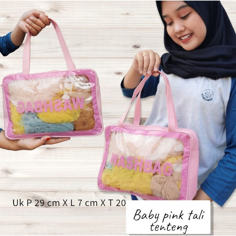 TAS TENTENG MIKA BENING/POUCH KOSMETIK JUMBO SERBAGUNA