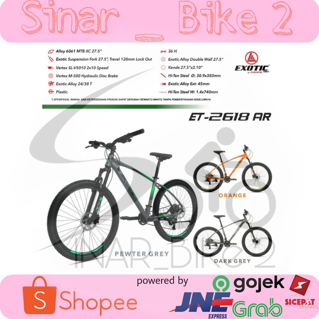 Sepeda Gunung Mtb 27,5Inch Exotic Et 2618 Ar