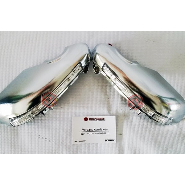 Cover Spion Bawah + Lampu Agya / Ayla / All New Avanza/Xenia [Chrome]