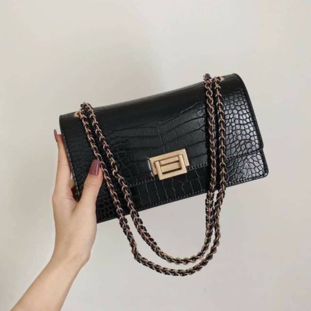 CK Textured Chain Handle Bag