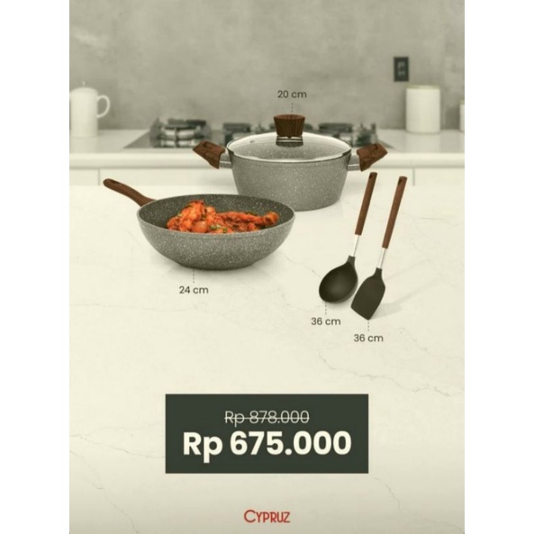 Cyprus Marble Cookware Set 5 pcs PROMO