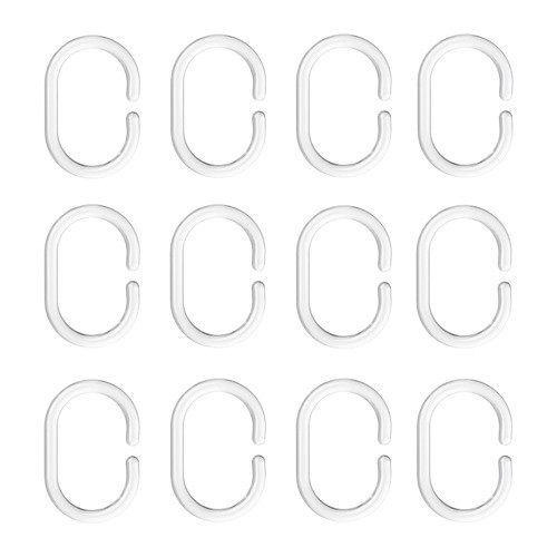 Ring tirai kamar mandi, transparan