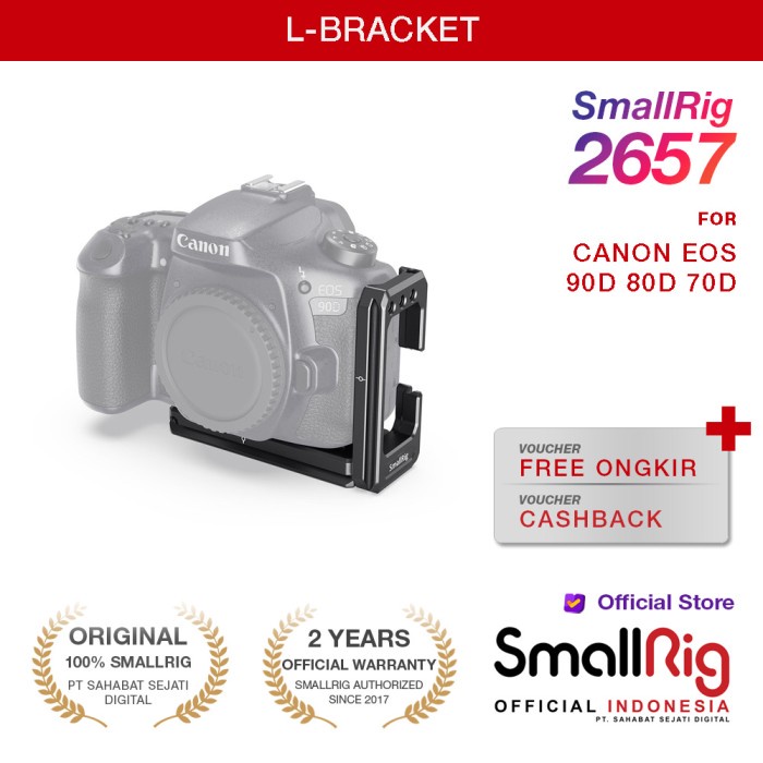 new SmallRig L-Bracket for Canon EOS 90D 80D 70D LCC2657