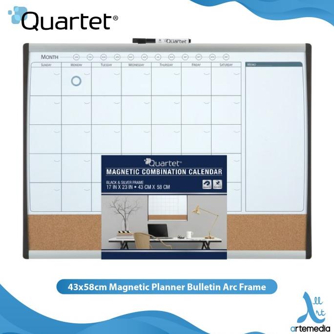 

Papan Tulis Tempel Quartet 43x58cm Magnetic Planner Bulletin Arc Frame