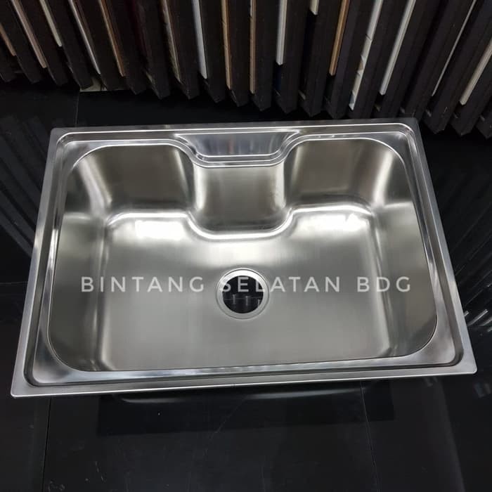 BAK CUCI PIRING KITCHEN SINK STAINLES 1 BOWL 1 WING TS7050 70X50X20 CM