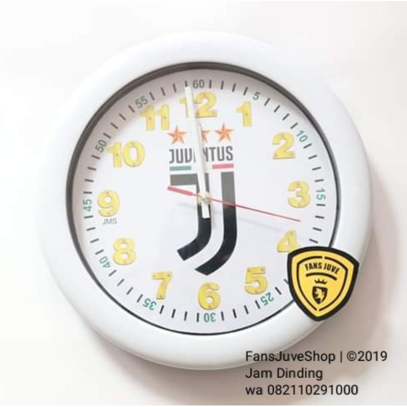 Jam dinding Juventus List Putih