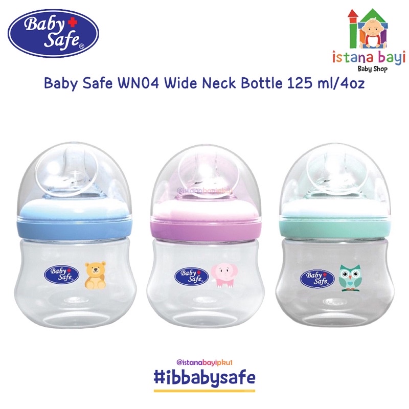 Baby Safe Wide Neck Bottle 125 / 250 ml WN001/WN002/WNS01/WNS02 /WN04 /WN05 - Botol susu bayi