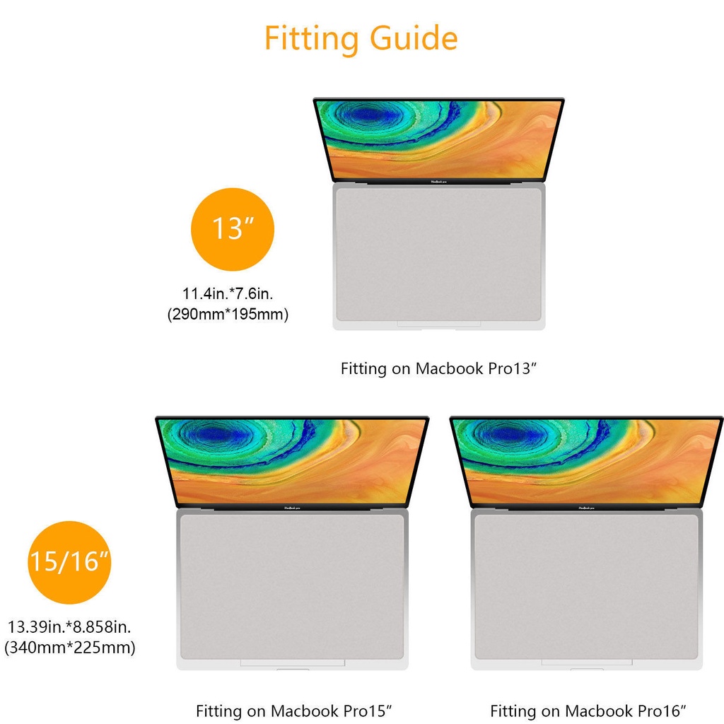 Film Pelindung Keyboard Bahan Kain Microfiber Anti Debu Untuk MacBook Pro 13 15 16 inch