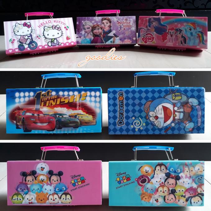 

Kotak Pensil Kode 3 Susun Tingkat 3D 3 Dimensi Hologram Karakter