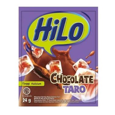 

Hilo Chocolate Taro 1 Renceng isi 10 Sachet