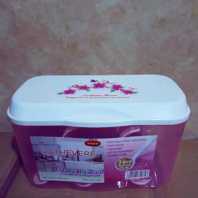 Tempat bumbu trixy cathevere 3 sekat