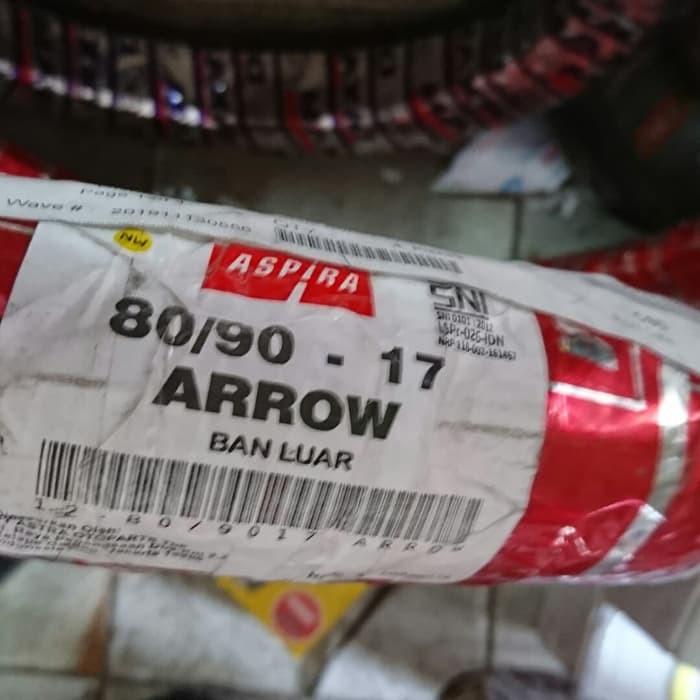 Aspira Arrow 80/90 ring 17 ban luar belakang Tube Type motor supra vega zr satria jupiter