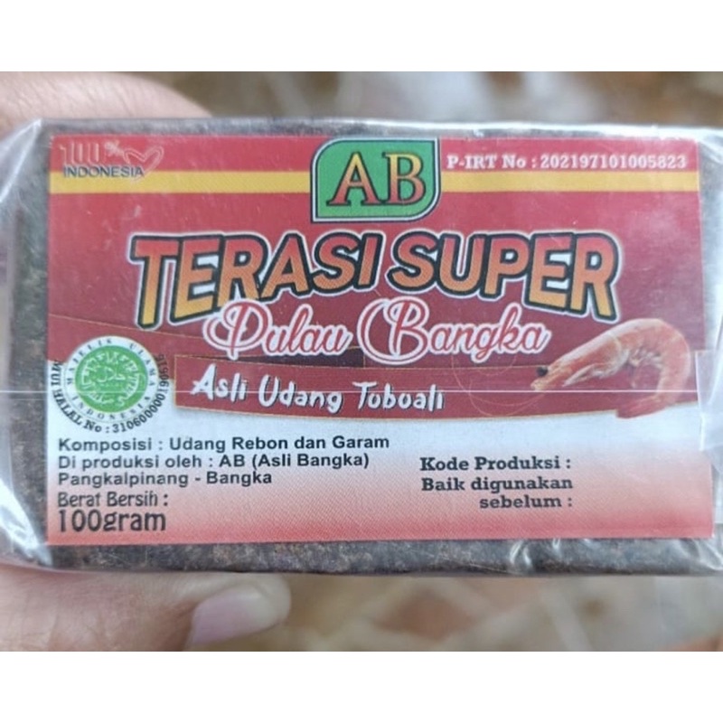 

Terasi Bangka toboali super paing lemak