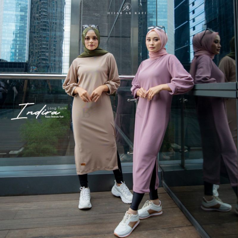 Arrafi Indira Long Tunik | polos panjang