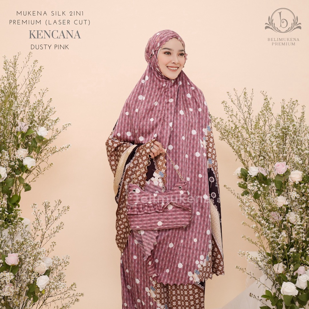 Mukena Dewasa Silk 2in1 Premium Laser Cut Kencana