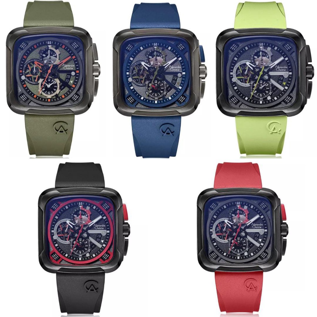 ALEXANDRE CHRISTIE JAM TANGAN RUBBER PRIA AC 6577MCR ORIGINAL GARANSI RESMI