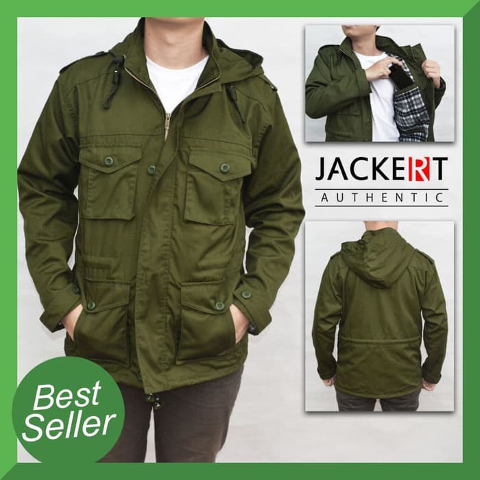 Jaket Parka Army - Military Green - Hijau Ar FASHION GAYA ABG PRIA COWOK KASUAL DISTRO TERBARU K4C5