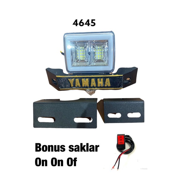Paket Lampu tembak LED CWL Daymaker Mini tembak Angel Biru Plus Kumis RX King plus breket nomor