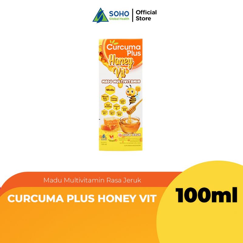 CURCUMA PLUS HONEY VIT RASA JERUK 100 ML - ED 01/2025