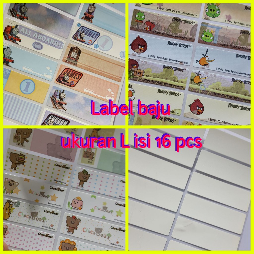 

Custom Label kain nama anak size L